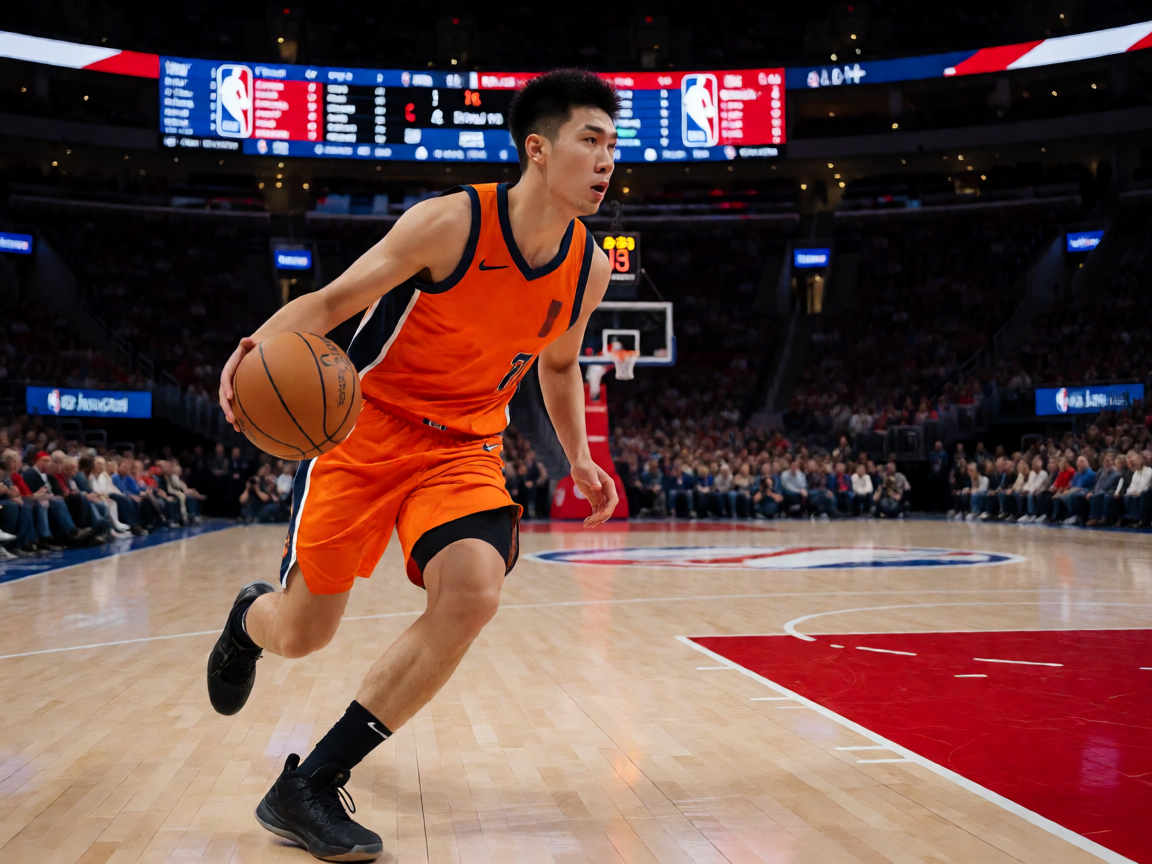 NBA篮球比赛现场，展示壹号体育篮球资讯内容