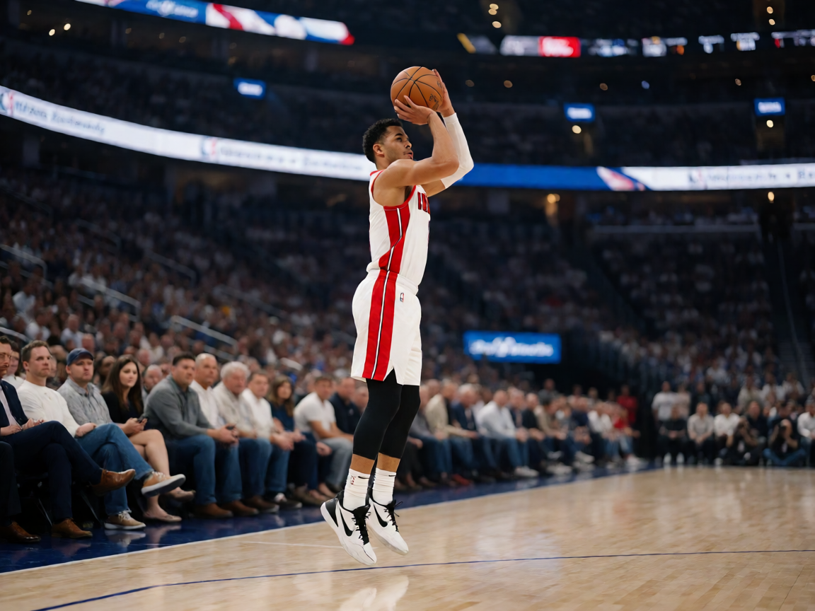 NBA季后赛比赛现场，呈现篮球赛事内容